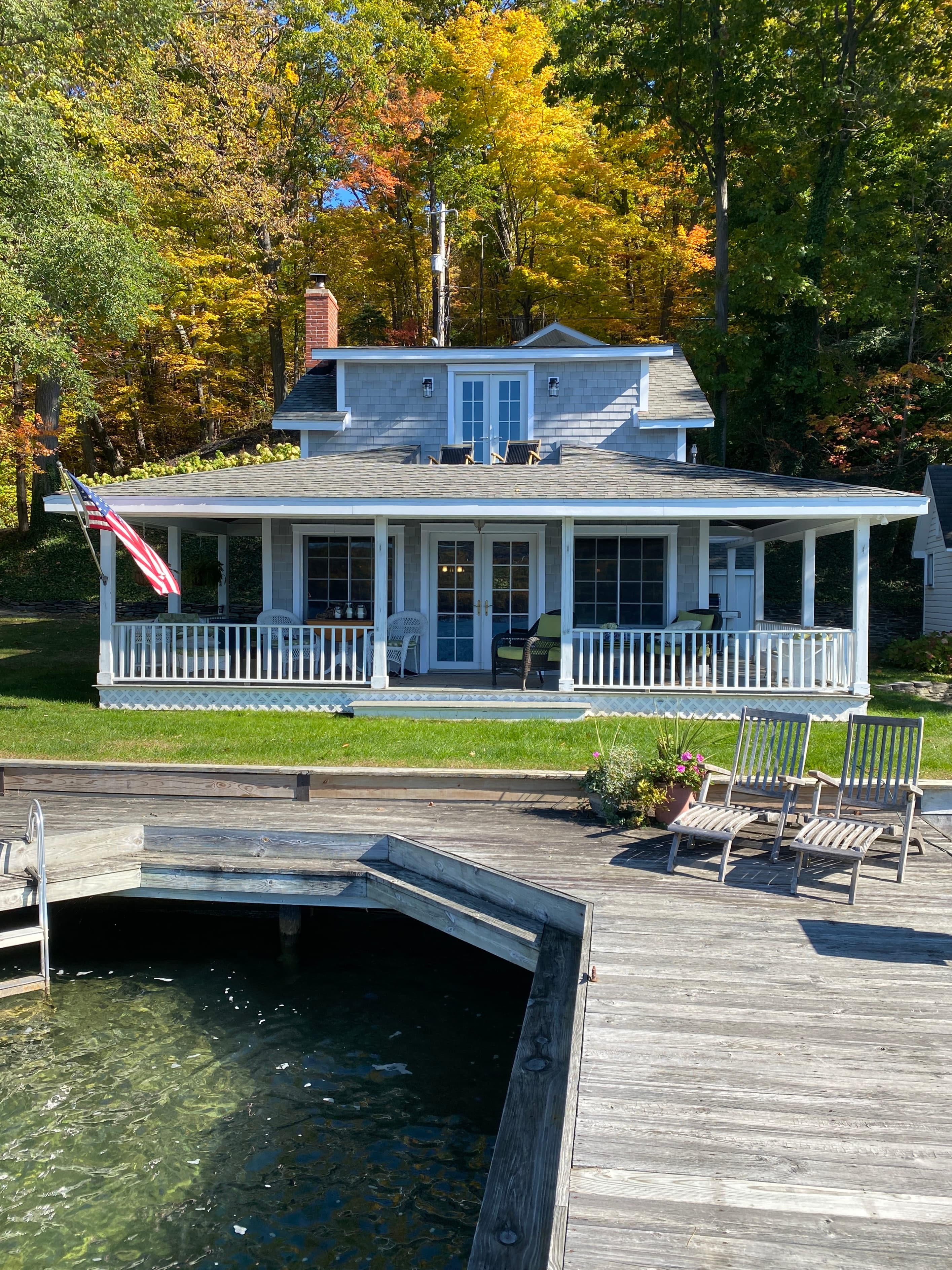 Custom deck by Crossroads Construction